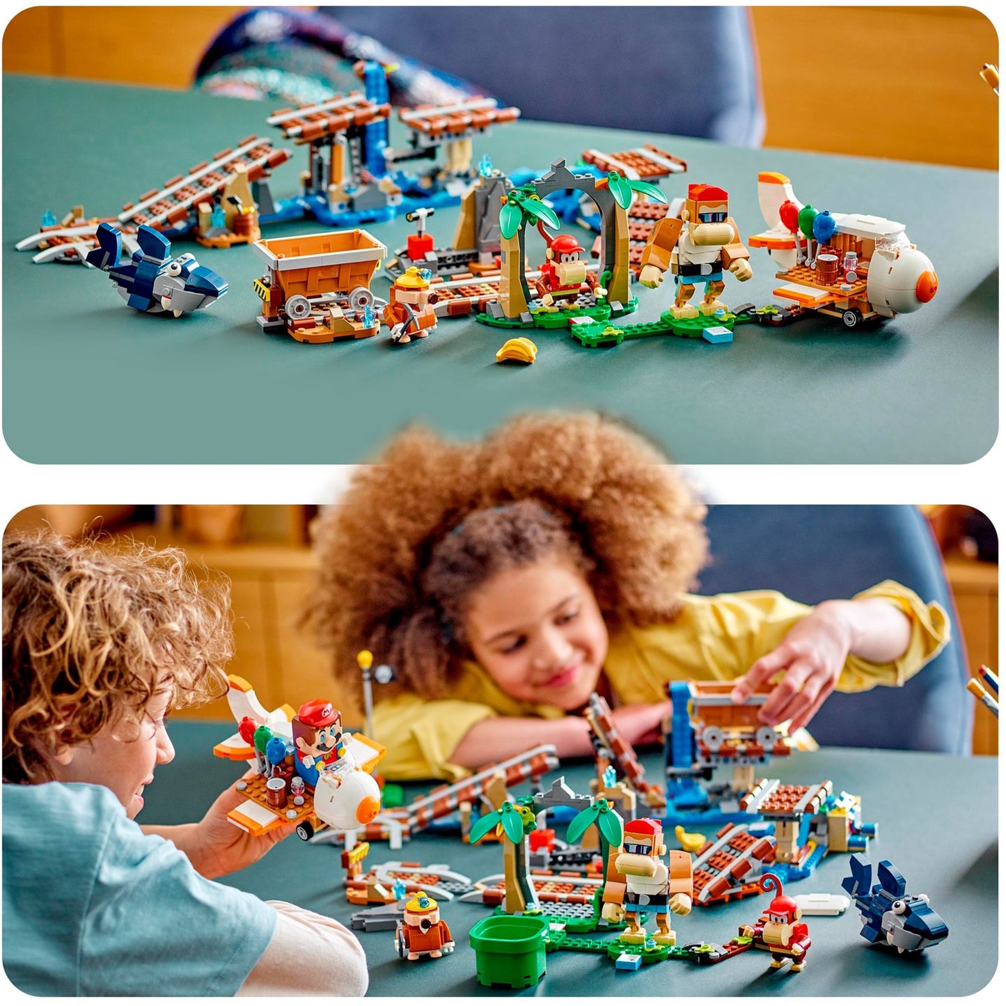 Set de expansión Lego Super Mario: Juguete de construcción con paseo en carro minero de Diddy Kong (71425)