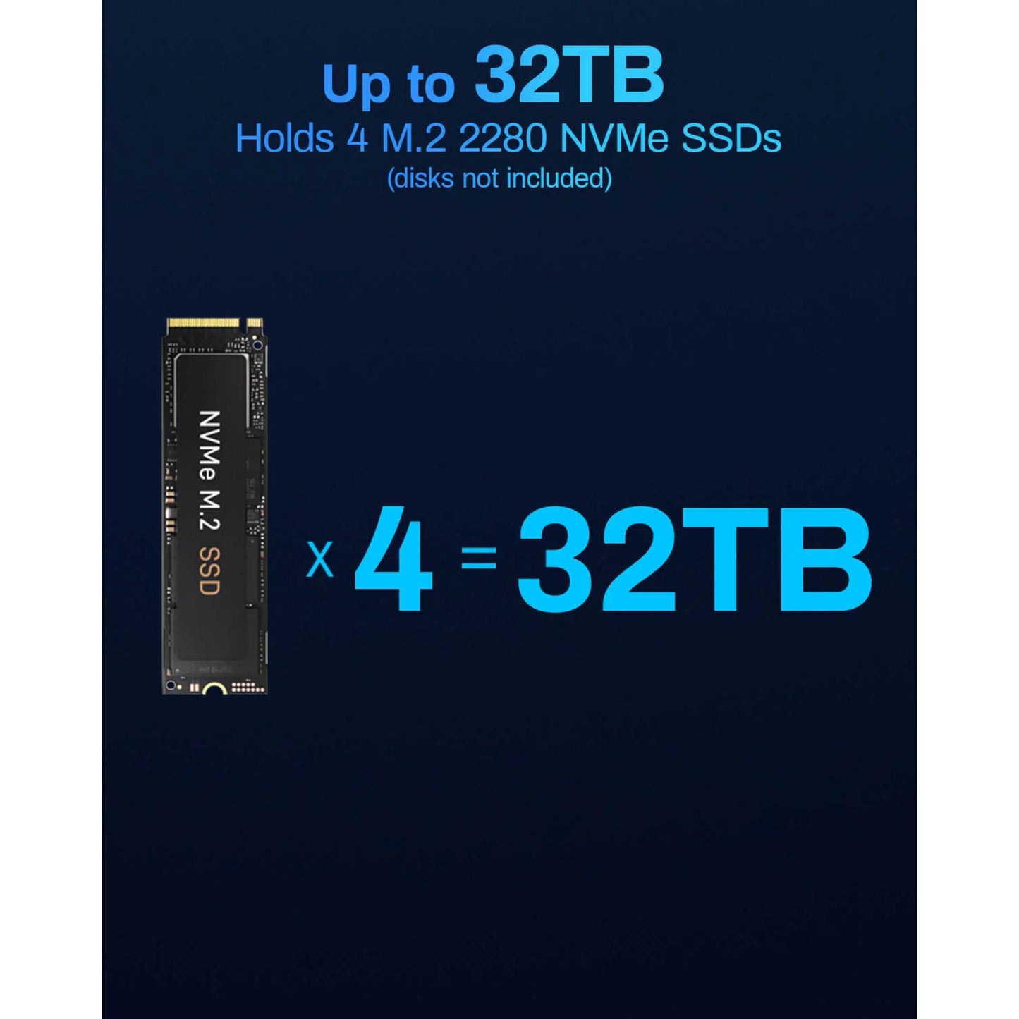 NAS SSD Terramaster f4 (nero, 1x 5GBE, HDMI, USB)