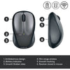 Logitech wireless mouse m235 (zwart grijs, nano-ontvanger)