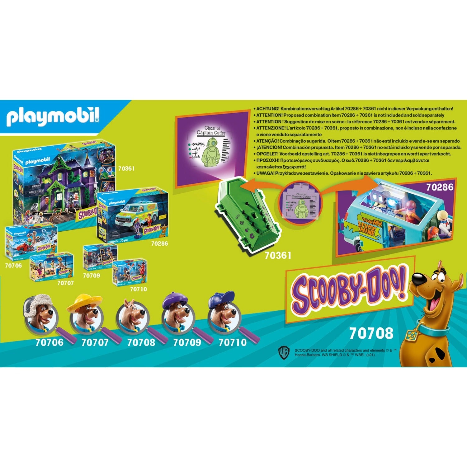 PlayMobil Scooby-Doo! Aventura con fantasma o capitán Cutler