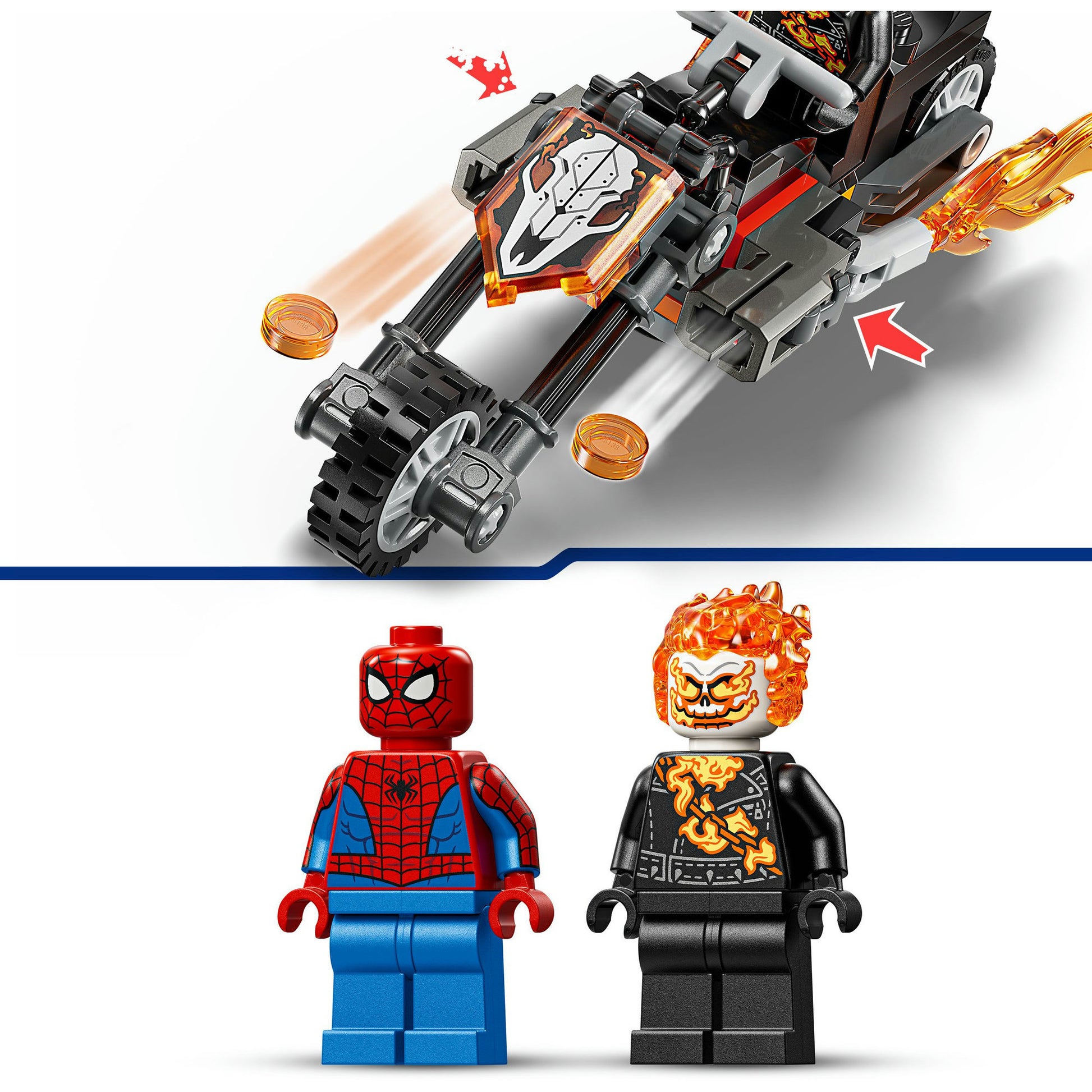 Lego super héroes 76335 marvel spider-man vs. moto jinete fantasma