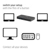 Club 3d csv-2512 kvm switch dual usb-c naar hdmi kvm-switch (zwart, 4k 60hz)