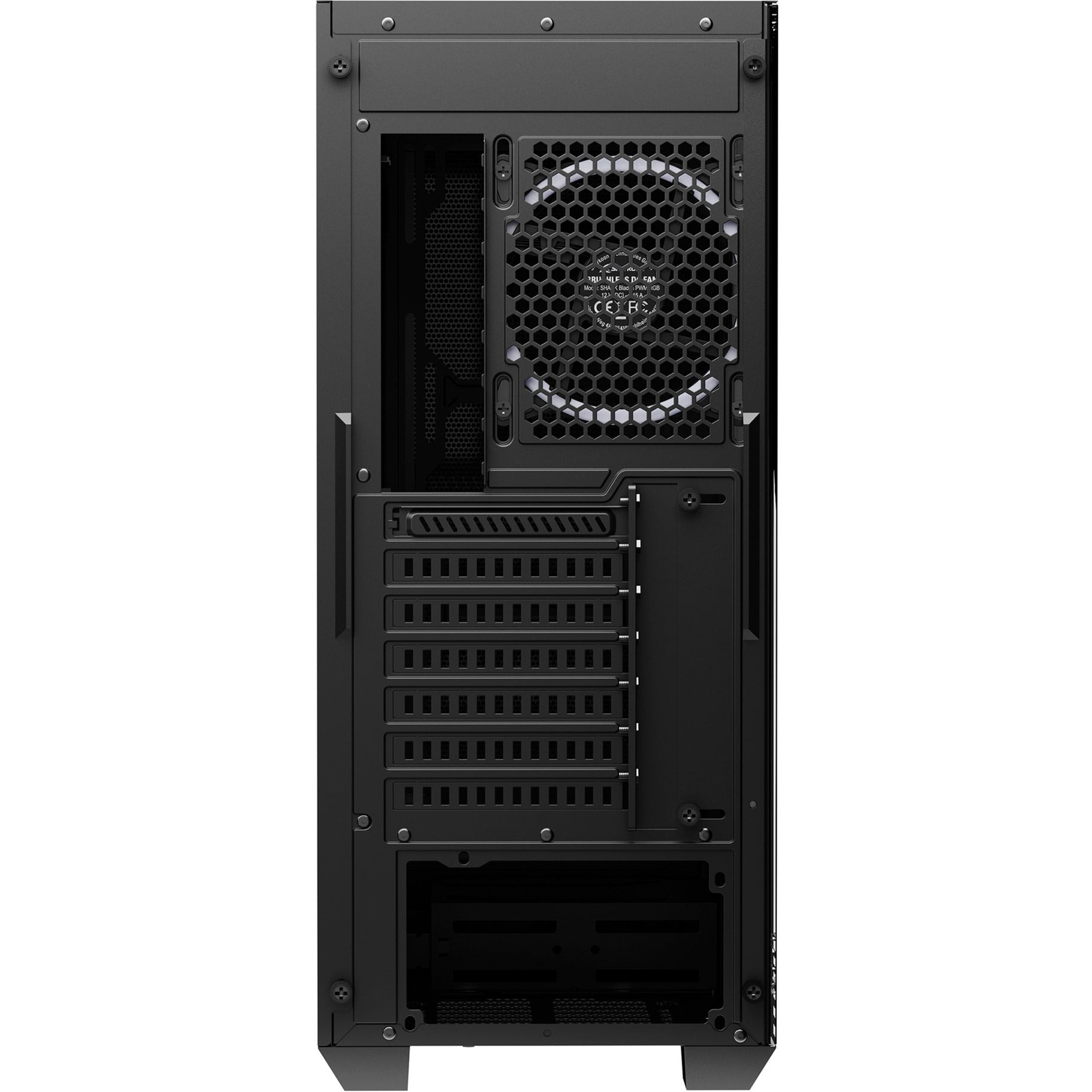 Sharkoon vs8 rgb black midi tower behuizing (zwart | 2x usb-a | 1x usb-c | rgb | tempered glass)