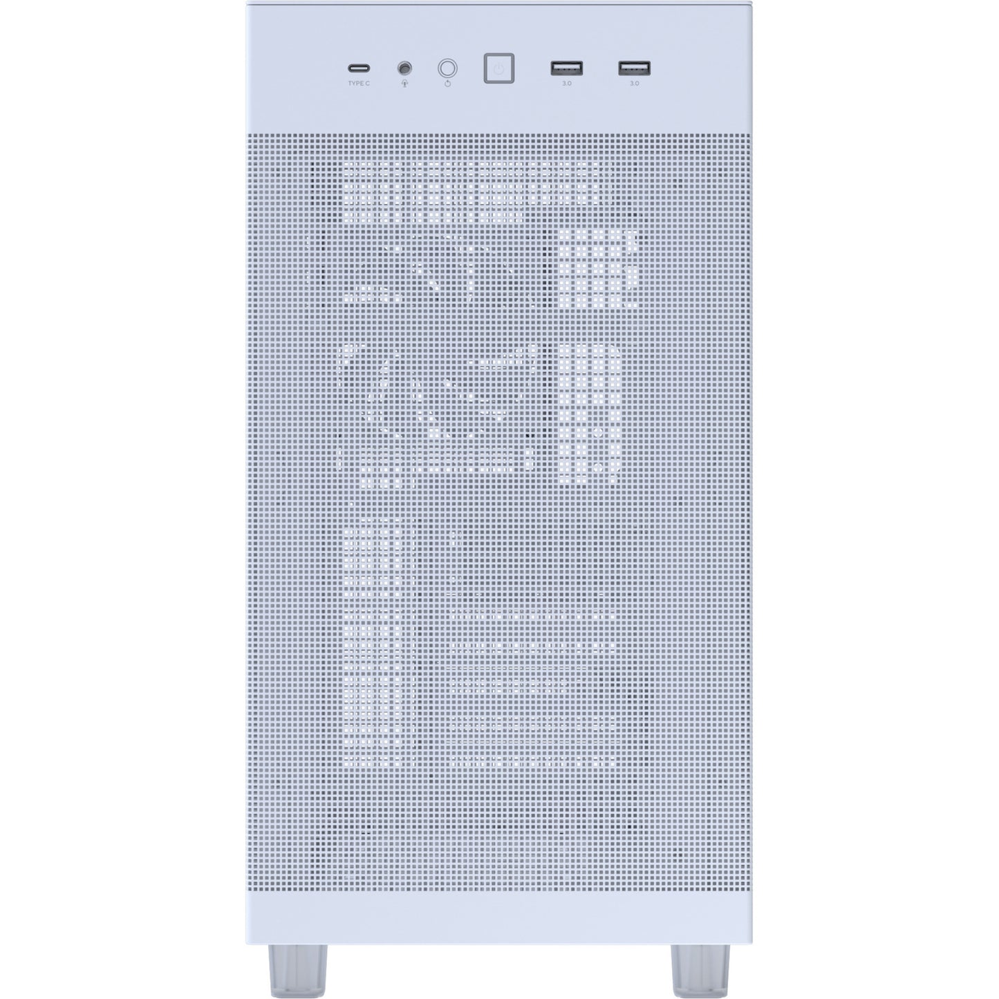 Asus prime ap303 - tempered glass panel midi tower behuizing (wit | 2x usb-a | 1x usb-c | tempered glass)