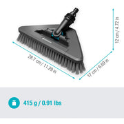 Gardena cleansystem steelborstel soft flex wasborstel (grijs, 18812-20) - afbeelding 3