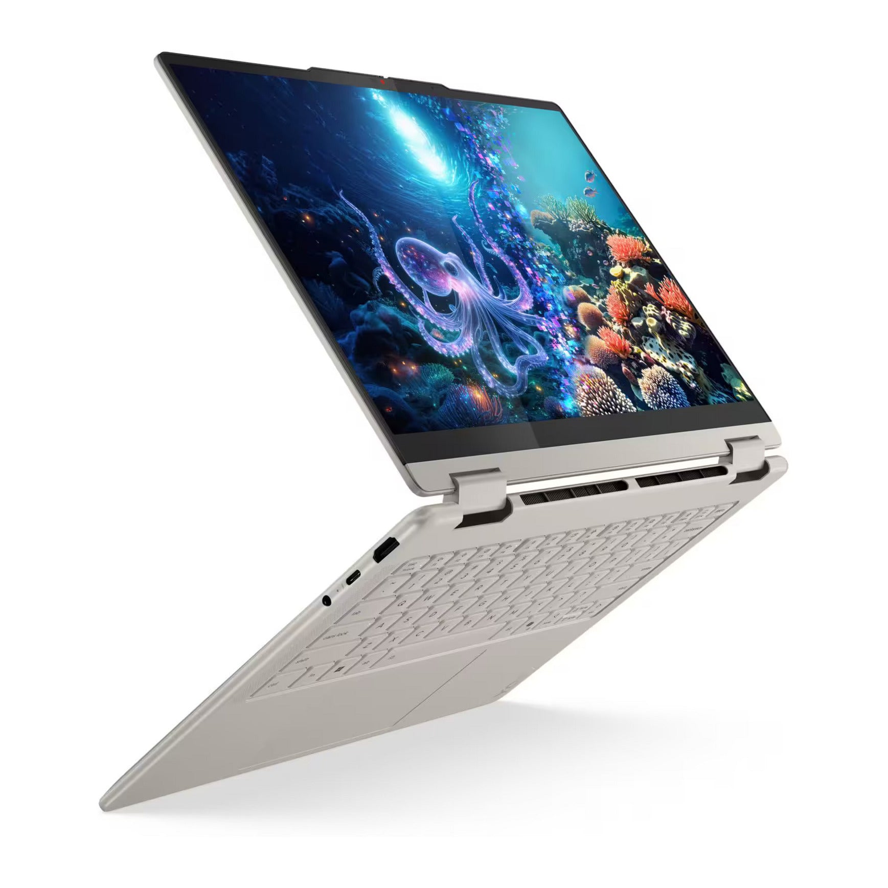 Lenovo yoga 7 2 en 1 14ill10 (83jq00fvmh) 14 copiloto+ portátil (blanco brillante | core ultra 5 226v | gráficos intel arc 130v | 16 GB | 512 GB SSD | táctil)