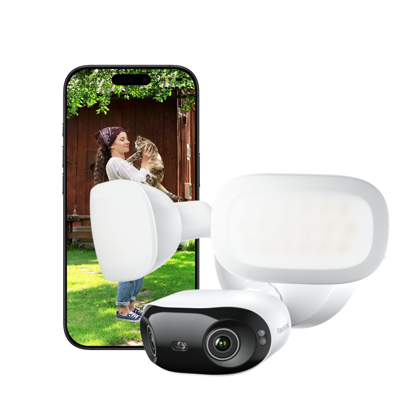 Reolink F751W Elite Floodlight WiFi Security Camera (White, UHD 4K, WiFi)
