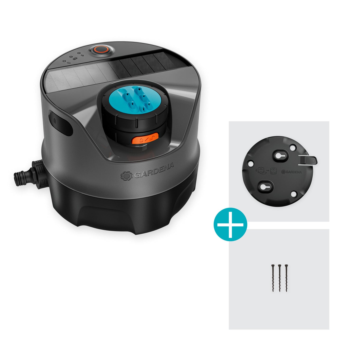 Aspersor Gardena Aquaprecise sobre el suelo