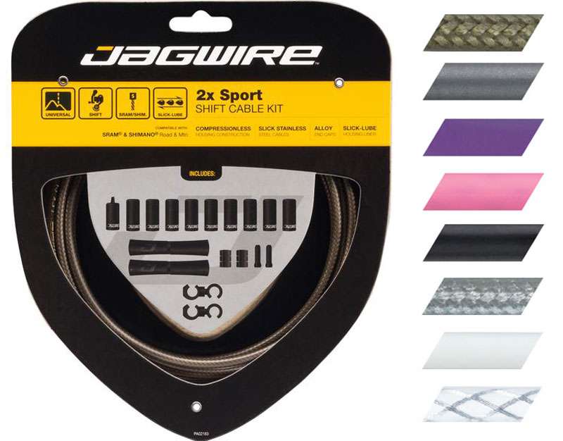 Kit cambio sportivo Jagwire 2x - argento carbonio