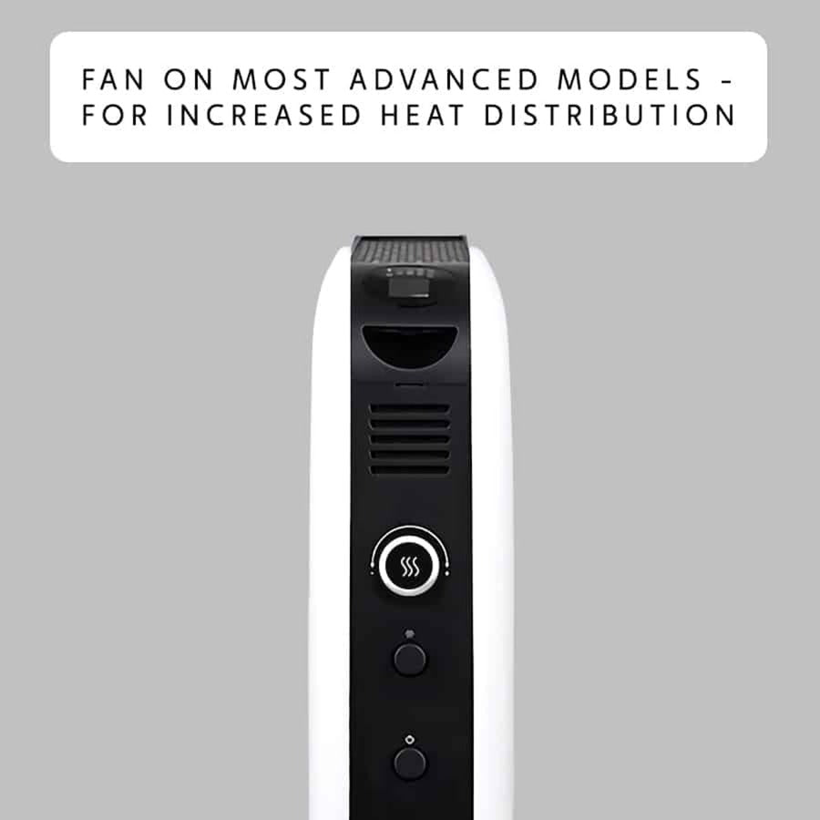 Calentador convector wifi Mill co1500maxwifi3 (blanco negro, 1500 vatios, wifi + control por aplicación)