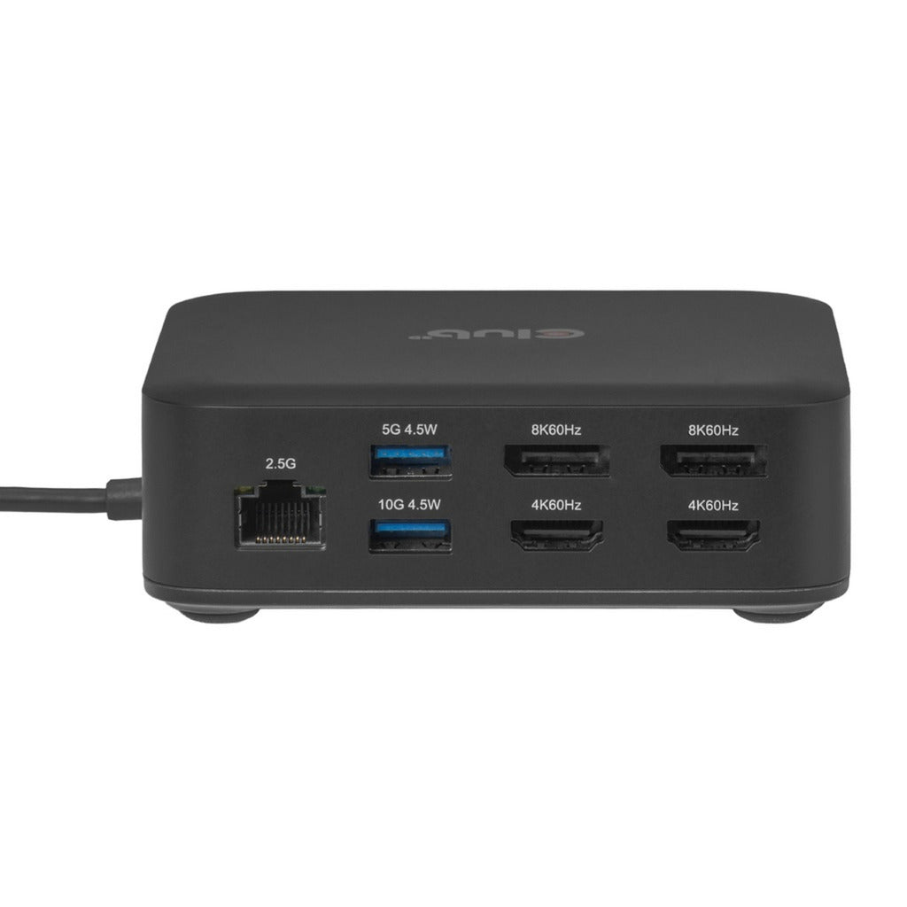 Estación de acoplamiento Club 3D 12-1 USB-C® Quad DisplayLink (negra)