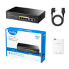 Cudy 6-port 10 100m poe+ switch (zwart)