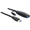 Delock usb 3.0 actieve verlengkabel (zwart, 10 meter)