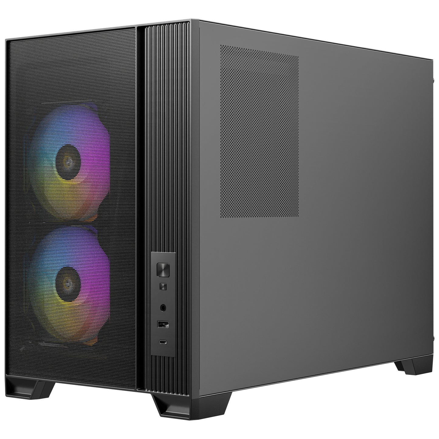 Custodia mini tower Antec Flux M (nera | 1x USB-A | 1x USB-C | vetro temperato)