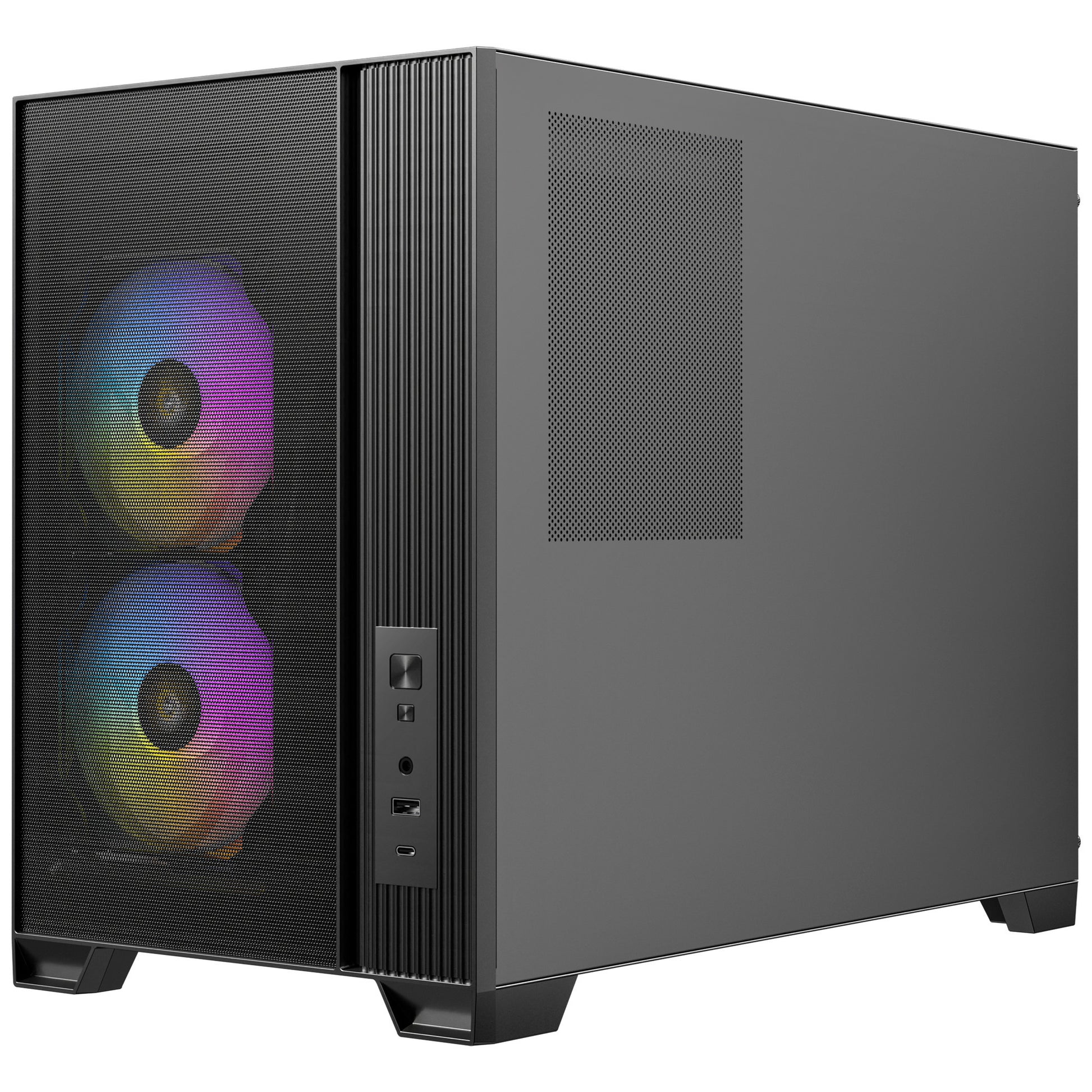 Custodia mini tower Antec Flux M (nera | 1x USB-A | 1x USB-C | vetro temperato)