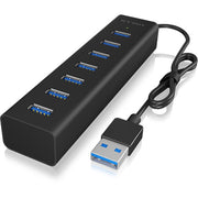 Icy box ib-hub1700-u3 usb-hub (zwart) - afbeelding 2