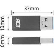 Act connectivity usb-a naar usb-c adapter (donkergrijs) - afbeelding 5