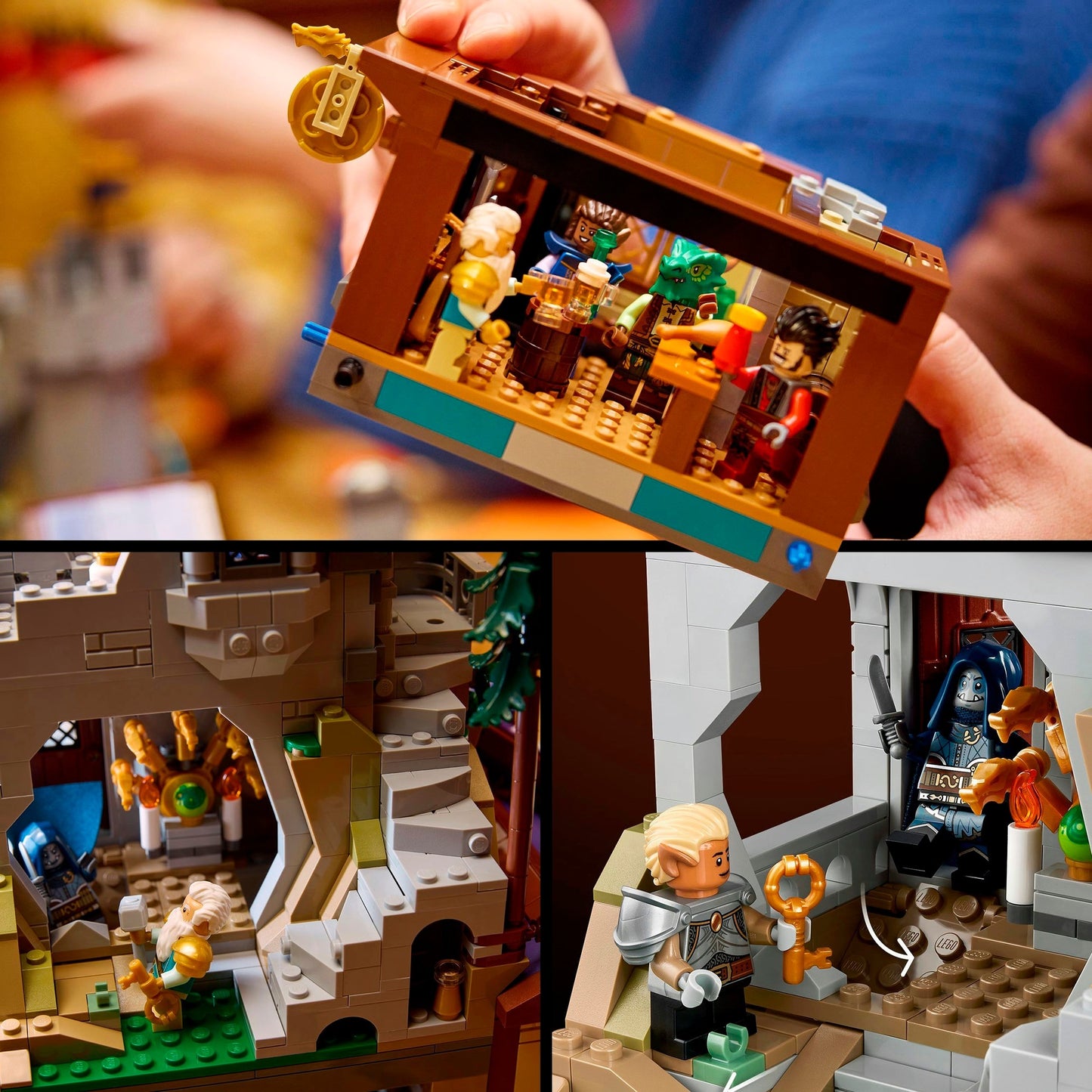 Lego ideas - mazmorras de dragones: la historia del juguete de construcción del dragón rojo (21348)