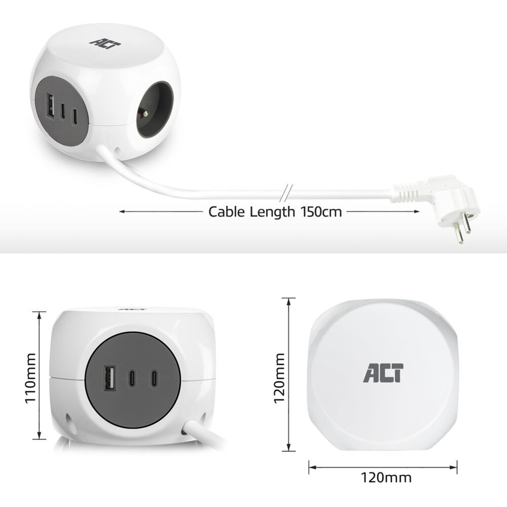 Act Connectivity Prese Kubus con 3 prese, 30W D