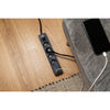 Regleta Brennerstuhl ecolor con 2 tomas de carga USB-C | 4 enchufes | negro | 1,5m h05vv-f 3g1.5 - 1153240106