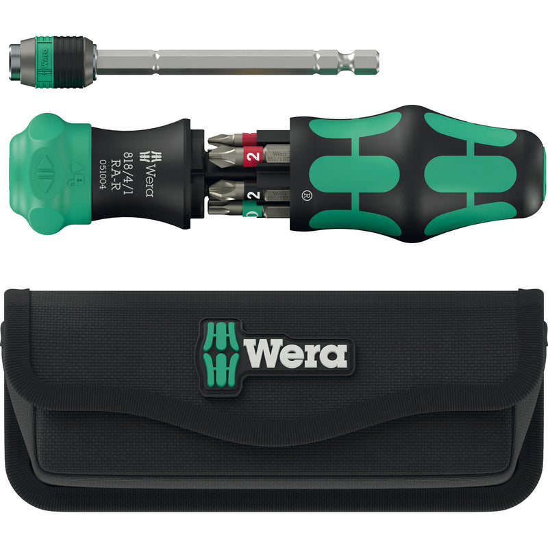 Wera kraftform kompakt 20 ra-r met etui, 6‑delig bitset (zwart groen)