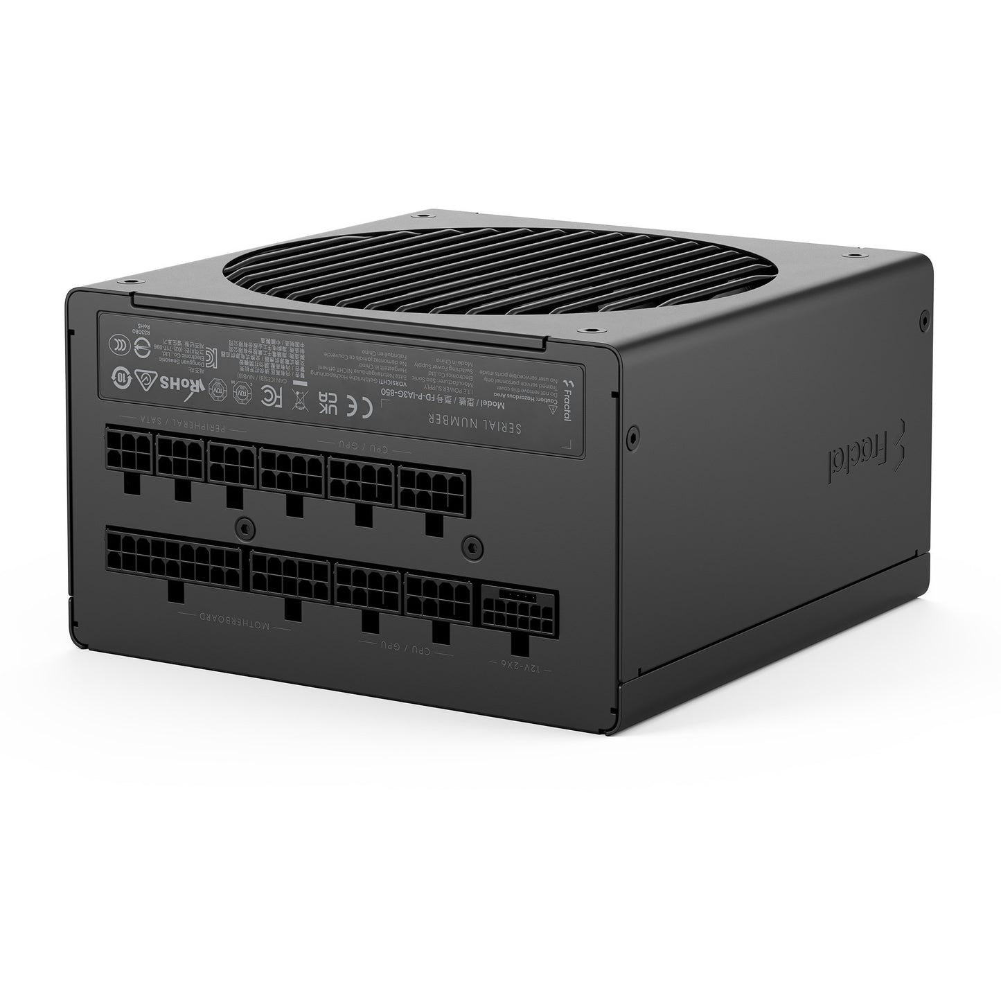Fractal design ion gold 3 modulaire 850 watt voeding (zwart, 1x 12v-2x6, 3x pcie)
