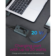 Icy box ib-hub1454-c31 usb-hub (grijs blauwgrijs, 4x usb-c 3.2 (10 gbit s)) - afbeelding 4