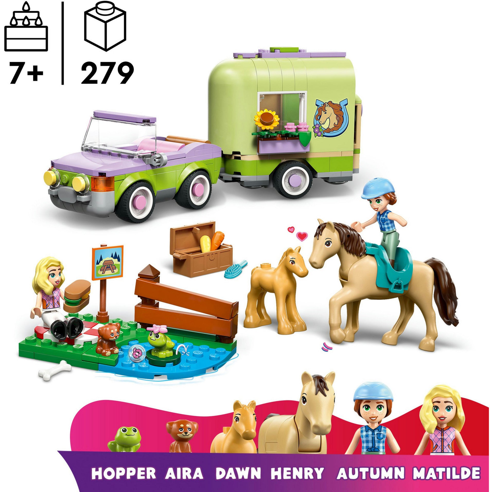 Lego friends 42695 remolque y caballo y potro