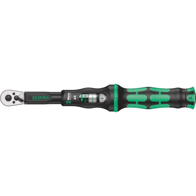 Wera click-torque a 5 draaimomentsleutel met omschakelratel (zwart groen)