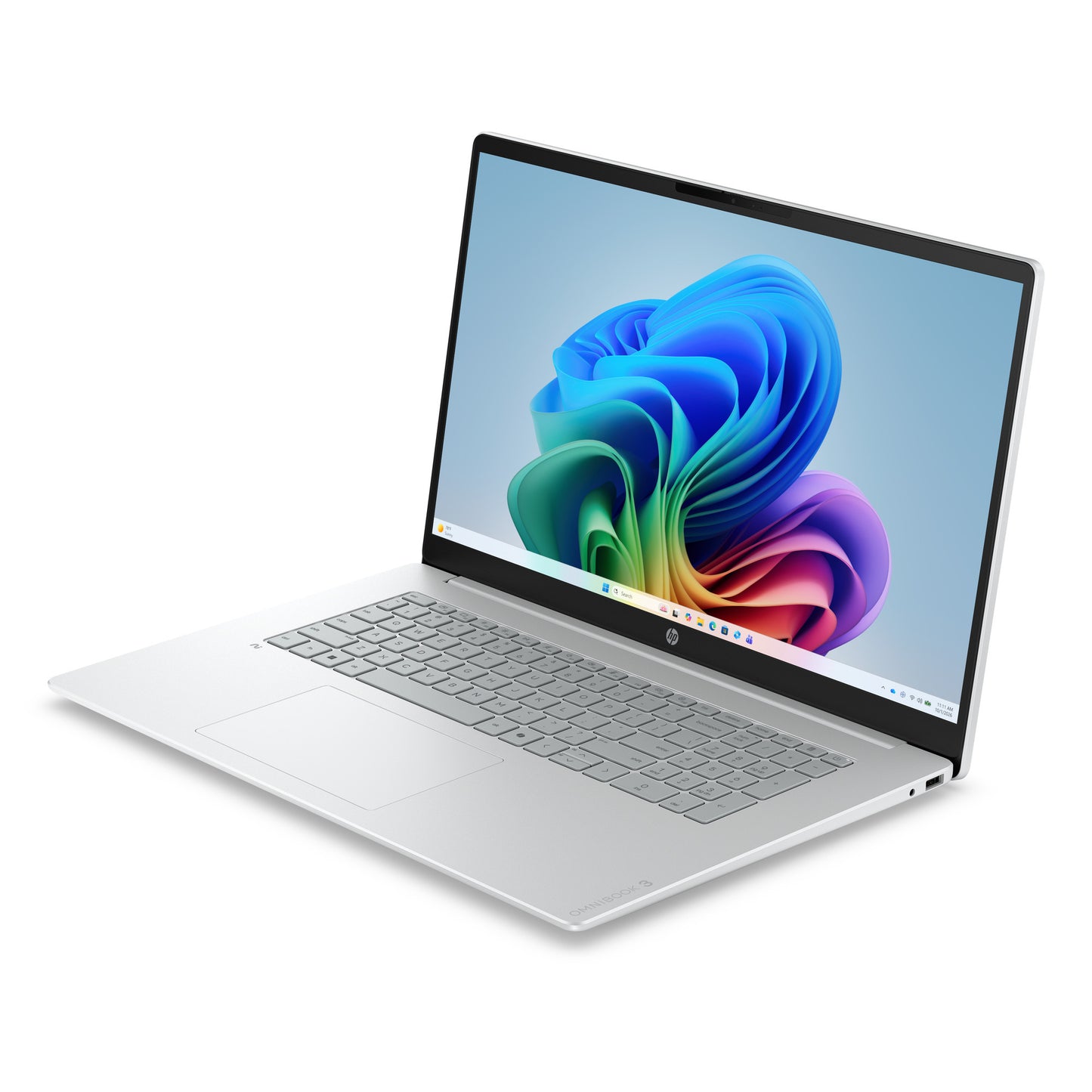 Computadora portátil hp omnibook 3 ai 17-dg0005ndx (e10kpea) 17.3 (plateado | core 5 315 | gráficos intel | 12 GB | 512 GB SSD)