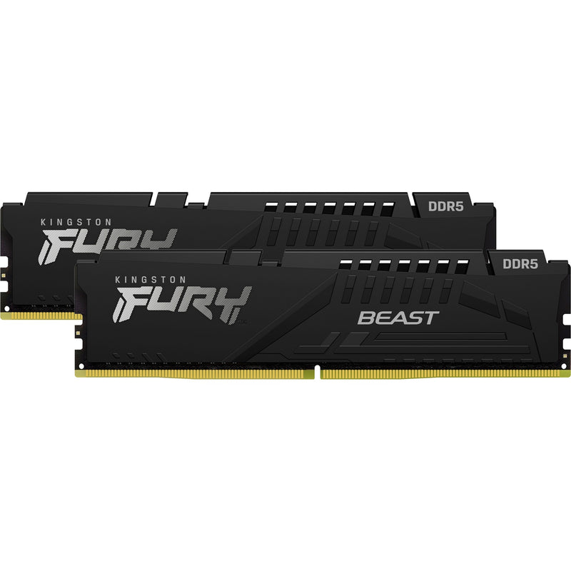 Kingston fury 32 gb ddr5-5600 (2x 16 gb) kit werkgeheugen (zwart, kf556c40bbk2-32, beast, xmp)