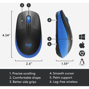 Logitech M190 Mouse wireless a grandezza naturale - afbeelding 5