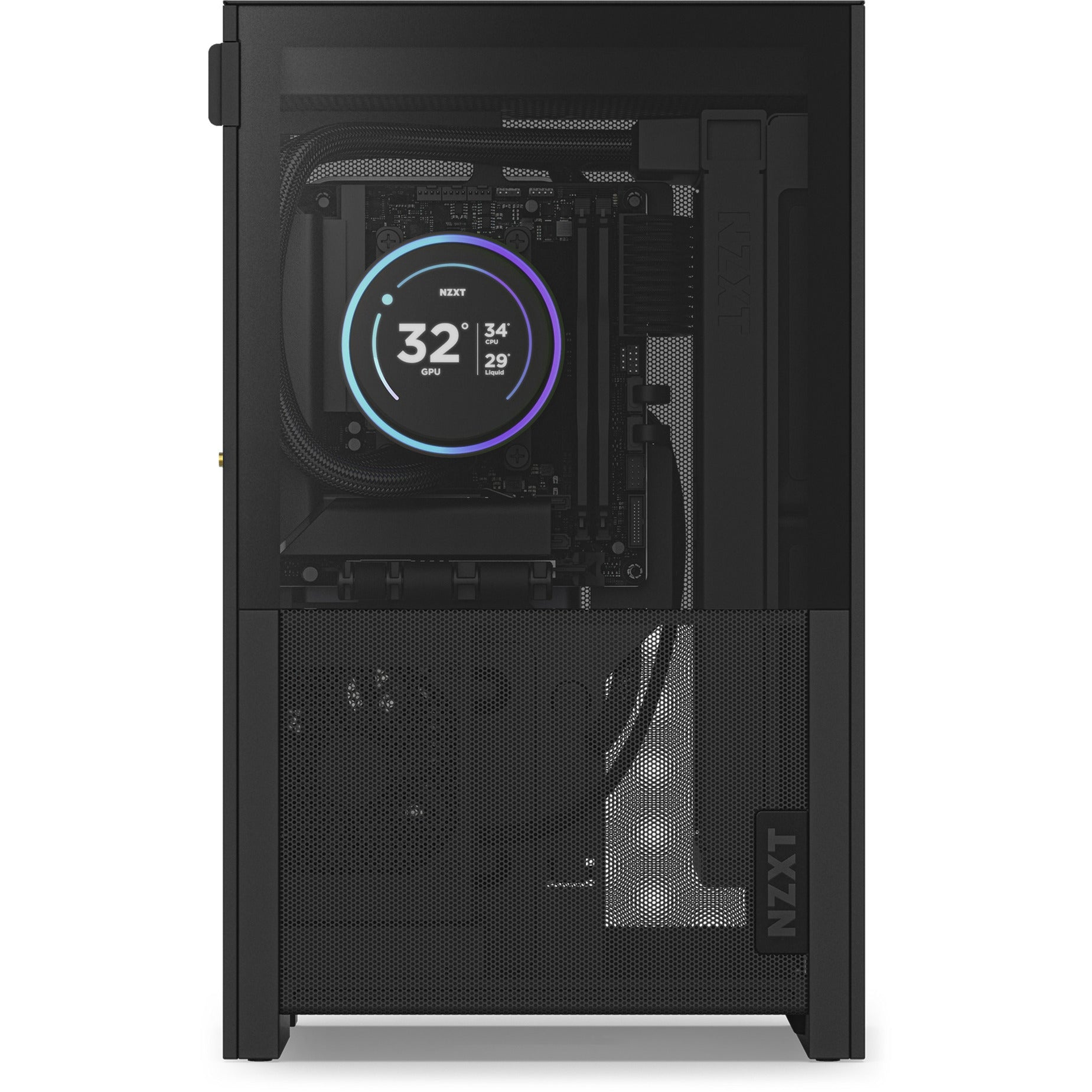 Custodia mini tower Nzxt h2 flow (nero | 2x USB-A | 1x USB-C | vetro temperato)
