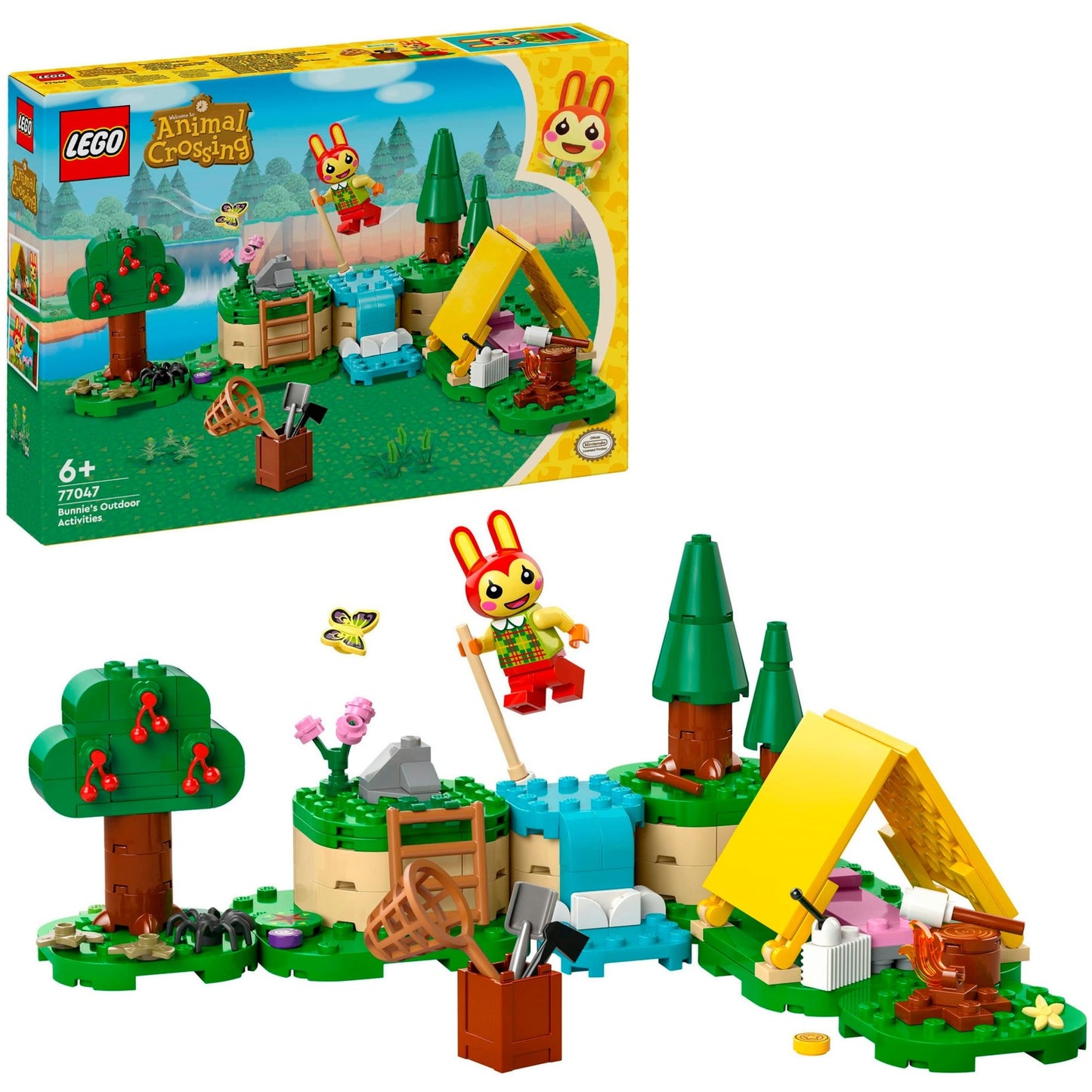 Lego animal crossing - kamperen met bunnie constructiespeelgoed (77047)