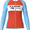Cube road xc x factory racing - maillot de manga larga para mujer