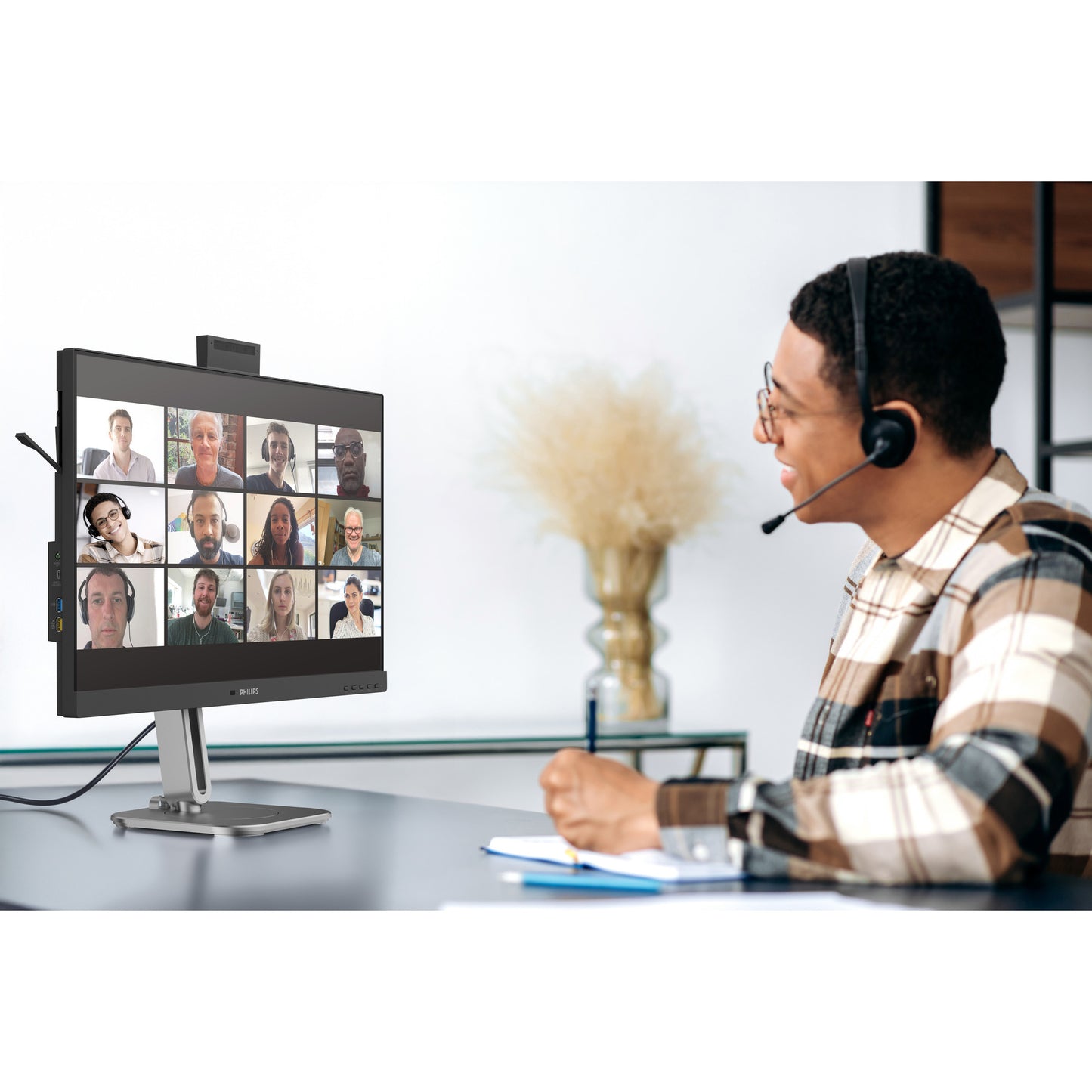 Monitor LED Philips 27b2u4601h 00 27 (nero argento, HDMI, porta display, USB-C, webcam, 120 Hz)
