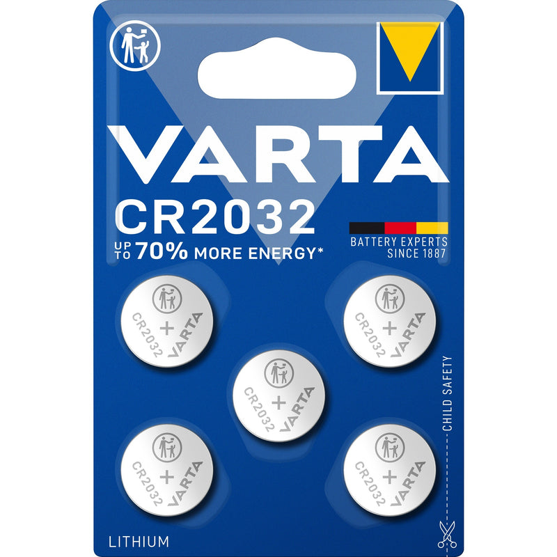 Varta CR2032 Lithium button cell batteries 5 pieces