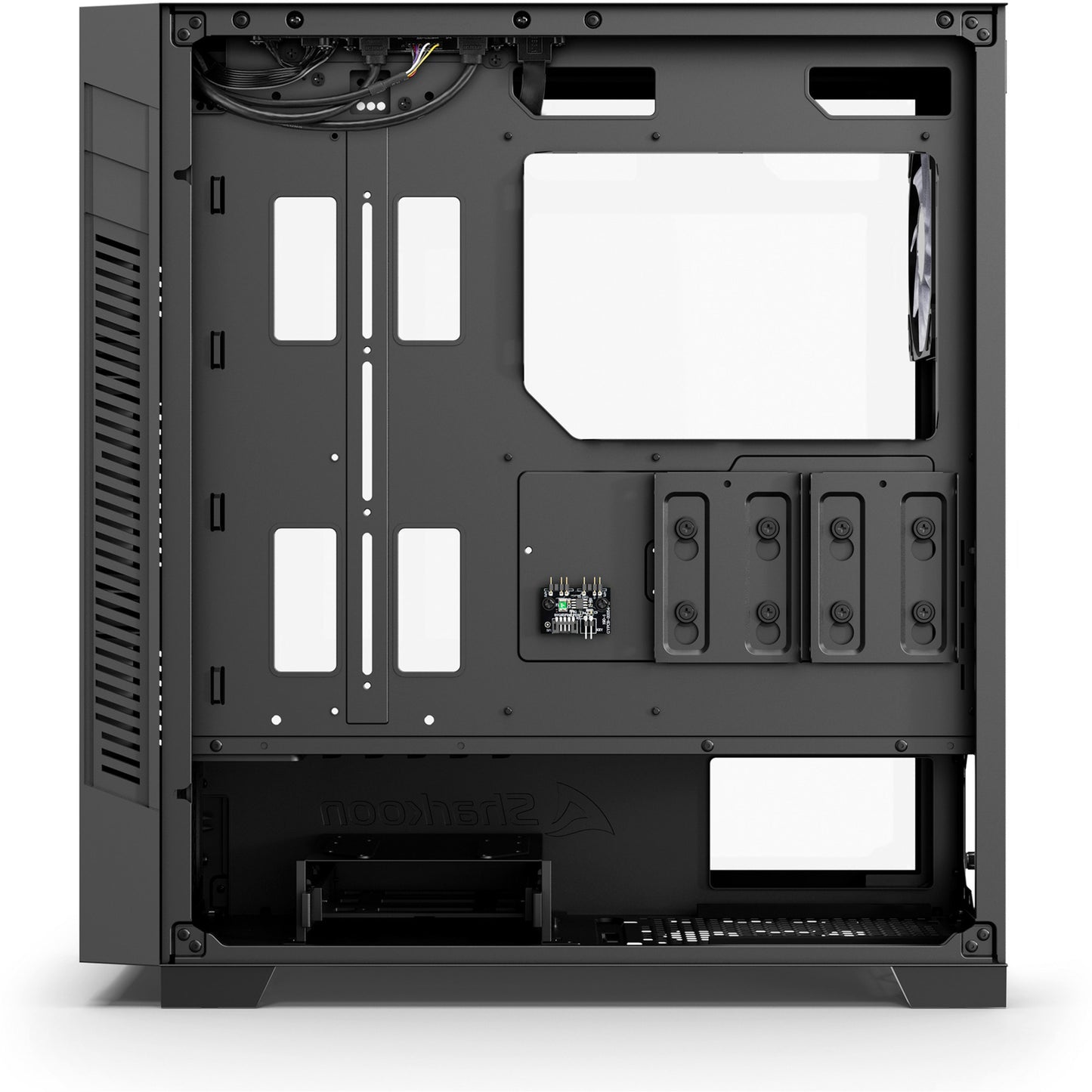 Custodia midi tower Sharkoon s25-w2 argb (nera | 2x USB-A | 1x USB-C | RGB | vetro temperato)