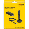Delock wi-fi 6e dual band wlan usb adapter ax3000 wlan adapter (zwart)