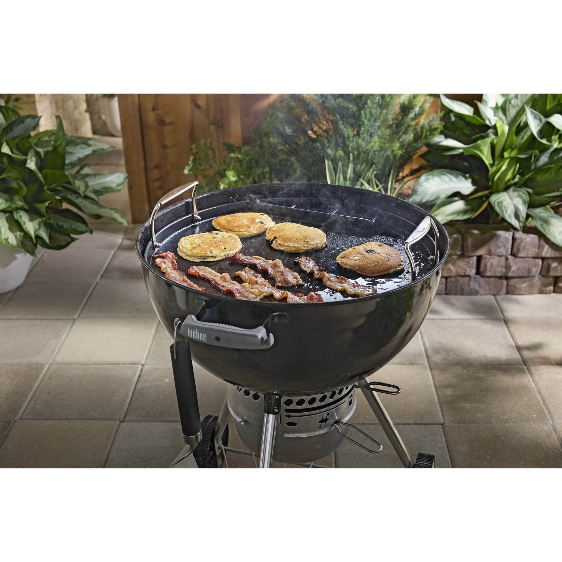 Weber plancha a grandezza naturale - per barbecue a carbone 57 cm piastra (nero)