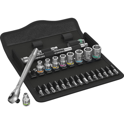 Wera 8100 sa 7 zyklop metal-ratelset doorsteekvierkant 1 4 gereedschapsset (28-delig)