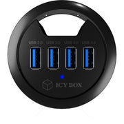 Icy box ib-hub1403 usb-hub (zwart, 4x usb 3.0) - afbeelding 2