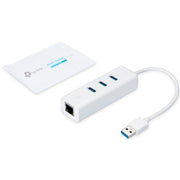 Tp-link ue330 3-port usb 3.0 + gigabit lan usb-hub (wit) - afbeelding 3