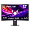 Monitor da gioco curvo LG Ultragear 37G800A-B 37 4K UHD (Nero, 2x HDMI, Display Port, USB-A, USB-C, 165Hz)