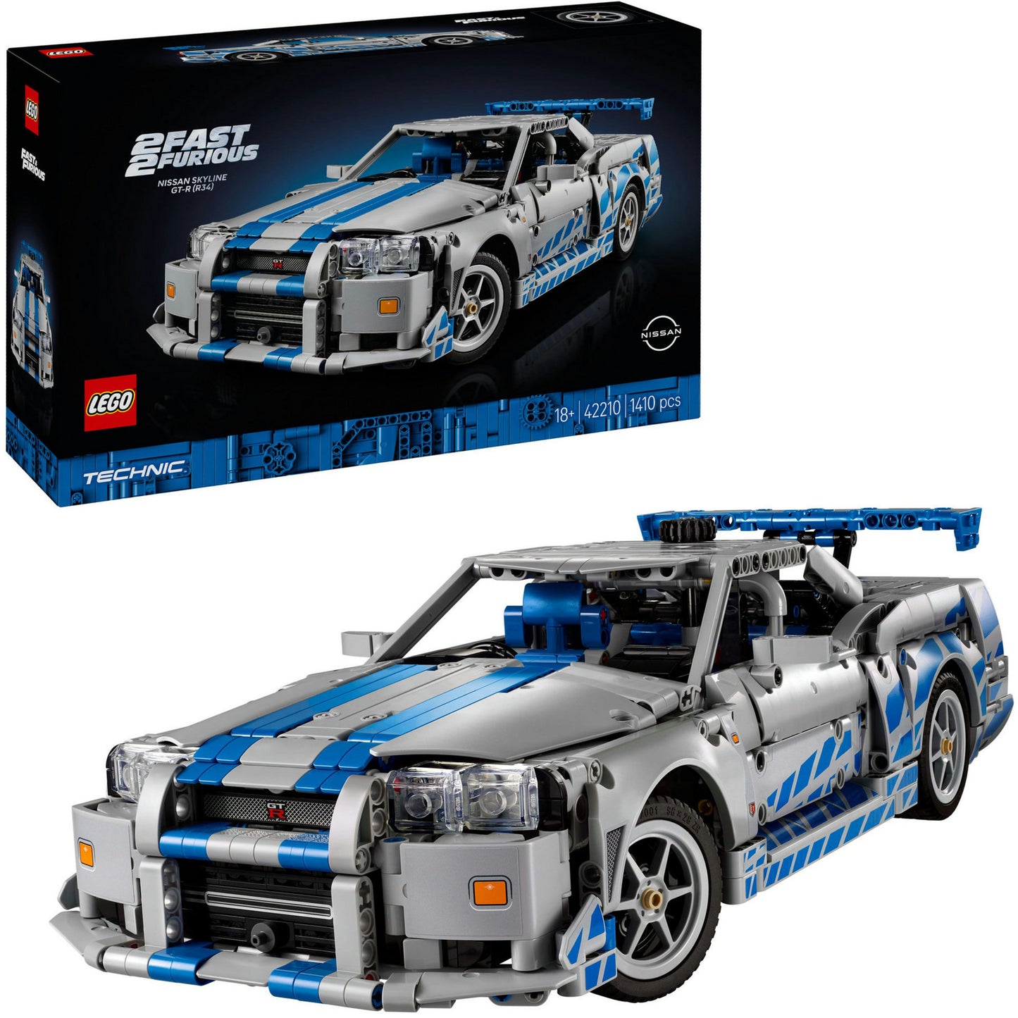 LEGO Technic 42210 2 Fast 2 Furious Nissan Skyline GT-R (R34) Car