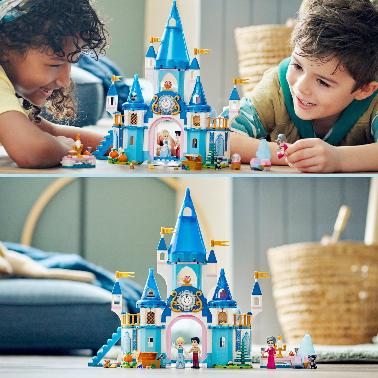 Lego disney princess - het kasteel van assepoester en de knappe prins constructiespeelgoed (43206)