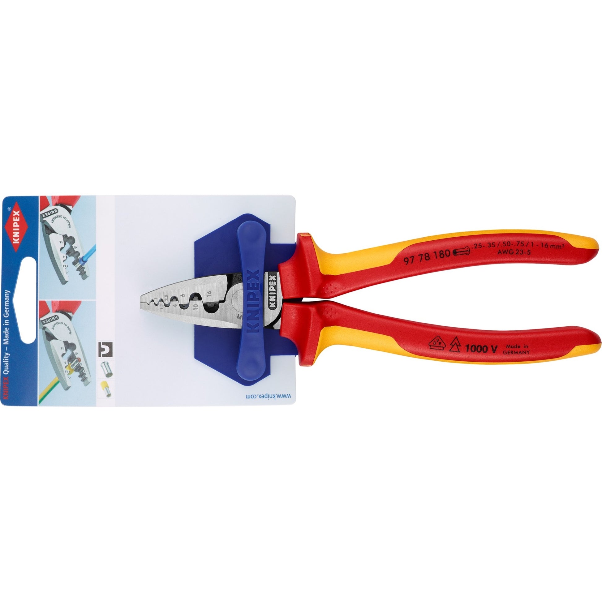 Knipex Krimptang para Veerindhulzen VDE 9778180