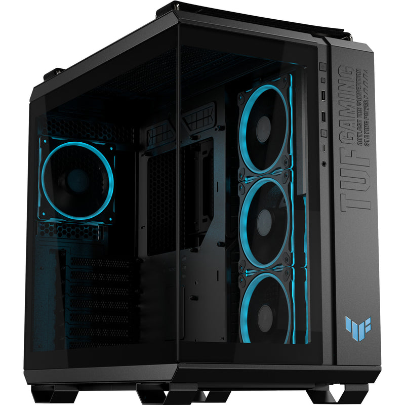 Carcasa de torre midi asus tuf gaming gt502 horizonte argb (negro | 3x usb-a | 1x usb-c | vidrio templado)