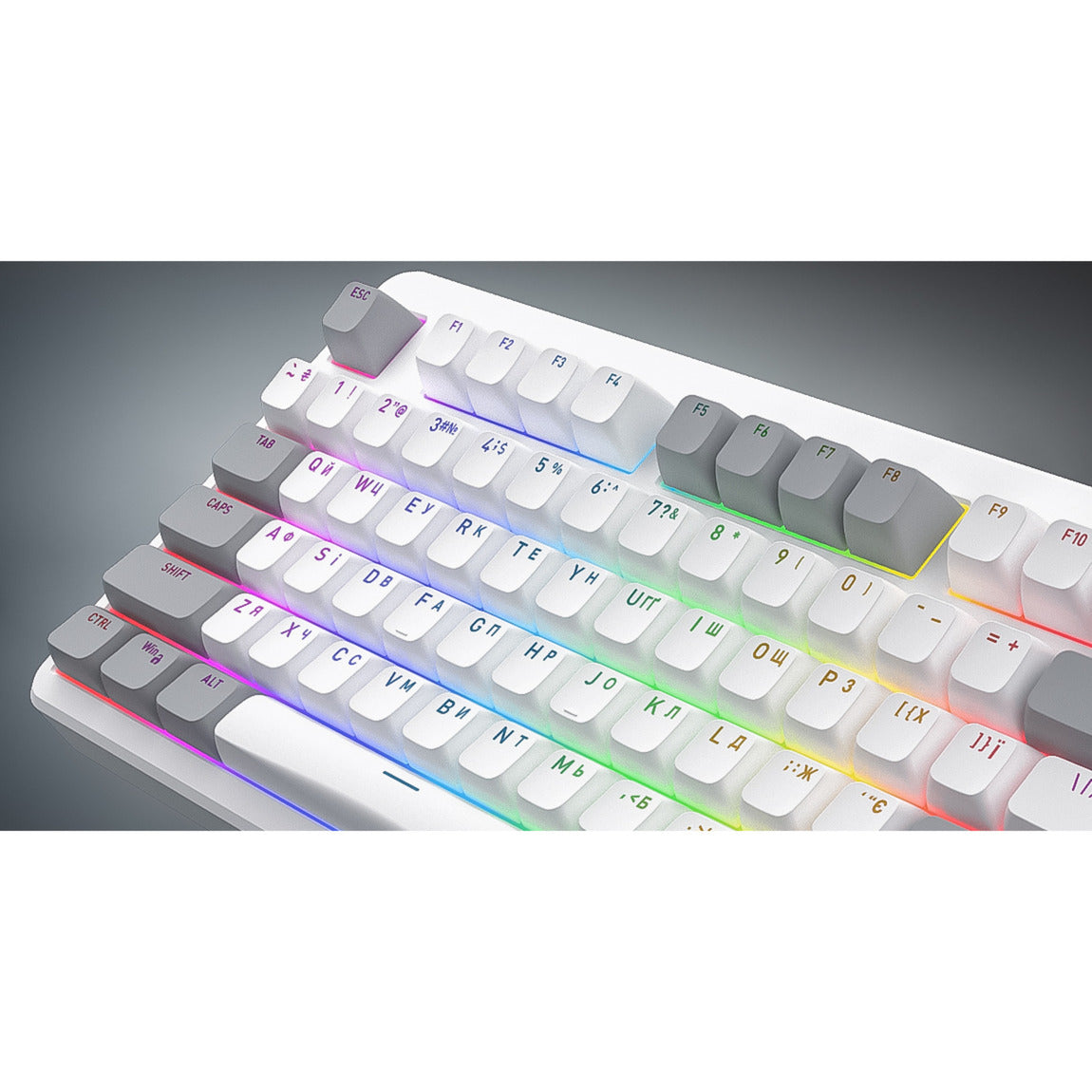 Hator rockfall 3 tkl inalámbrico, teclado para juegos (blanco, diseño estadounidense, hator aurum orange, rgb, teclas pbt, hotswap, bluetooth usb-c de 2,4 ghz)