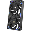 Ventiladores de caja nzxt f240x rgb (negro, 2 piezas, 240 x 120 x 30 mm, pwm)
